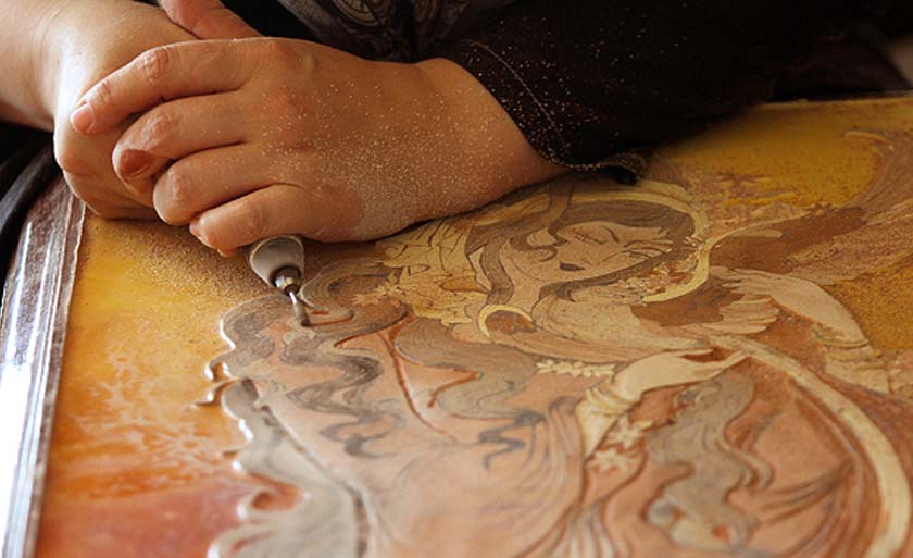 Moaragh Kari (Wood Inlaid Working)-IsfahanInfo